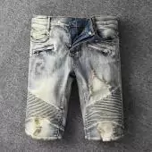 jeans balmain fit hommes shorts 15215 gray
